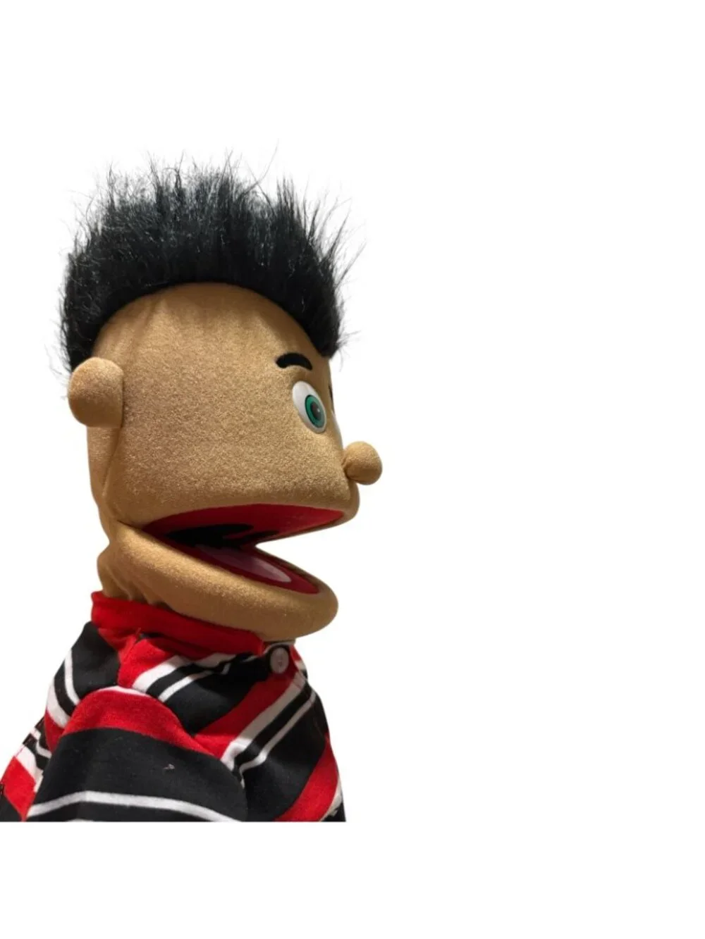 Silly Puppets 24" Jose Hand Puppet with Arm Rod Boy Striped Shirt Ethnic - Picture 5 of 10